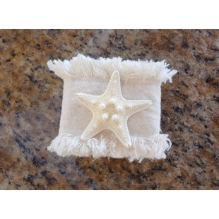 Rond de serviette étoile de mer naturelle (Ensemble de 4)