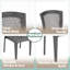 Ensemble de 2 chaises de patio d'extérieur en osier empilables avec structure en fer et dossier ouvert-904930002