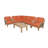 Luxe Modular 7 Piece Teak Sectional Seating Group