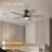 5-Blade Smart Flush Mount Ceiling Fan with Lights Remote, Voice WIFI Alexa App Control, Quiet DC Motor-1710489634-1710489638