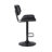 Primeau Swivel Adjustable Height Bar Stool with Pedestal Base in Faux Leather, Wood and Metal-332497508-356811790