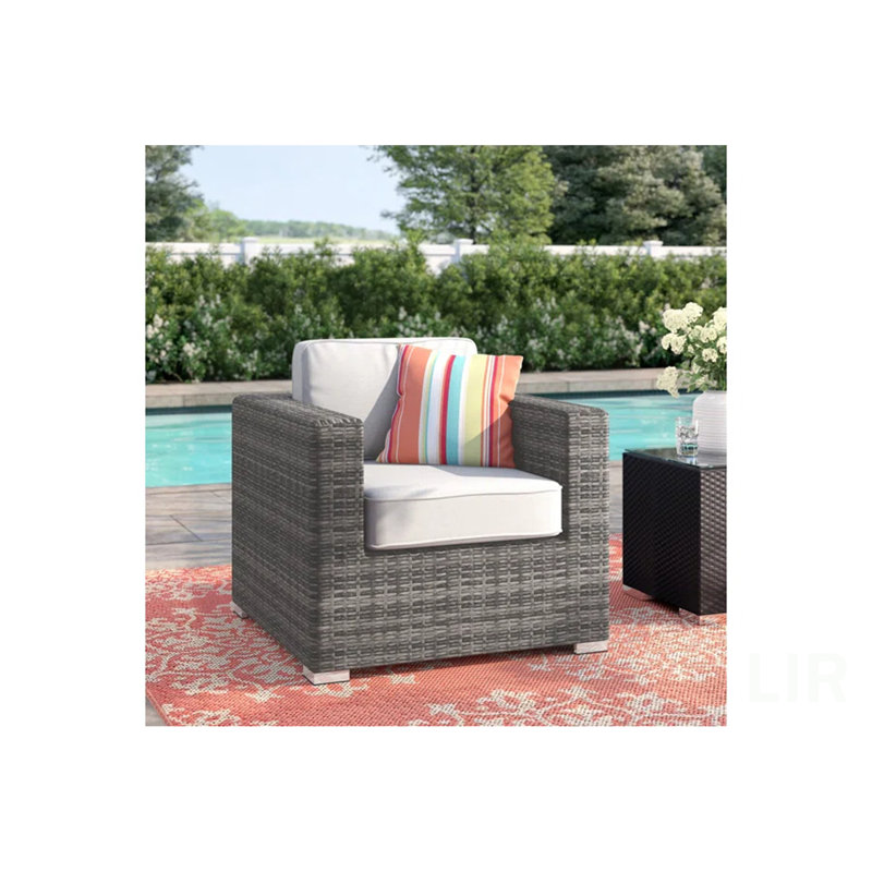 Minnesota Wicker Club Chair - Grey, Chair, Gray