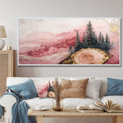Glyndora Ruby Crystal Lake Into The Pine Forest III - lac, art mural