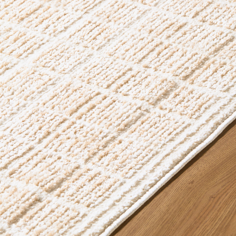 ELLE Decor X Livabliss Odeon Machine Woven Rug, Rectangle 7'10" x 10', Ivory