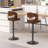 Bar Stools Set Of 2 Adjustable Barstool Faux Leather Counter Height Stool Kitchen 360 Swivel Bar Chair With Back Metal Steel Base Chair-414219962