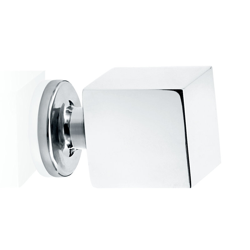 Poignée carrée Haute 15/16 po de longueur, Chrome brillant, H 1,18 po x l 1,25 po x P 1,25 po