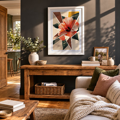 Hibiscus in Bloom Botanical - Framed Print