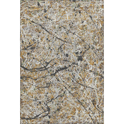 Premium Machine Washable Mayfield AMF2389 Abstract Rug