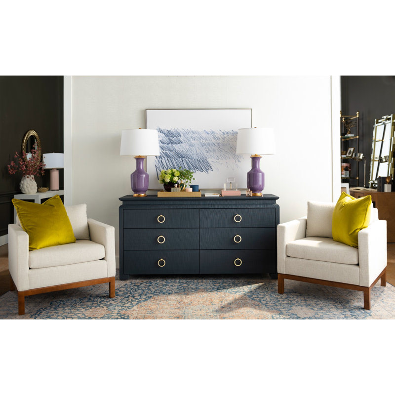 Thalia Table Lamp, Gold/White Smoke