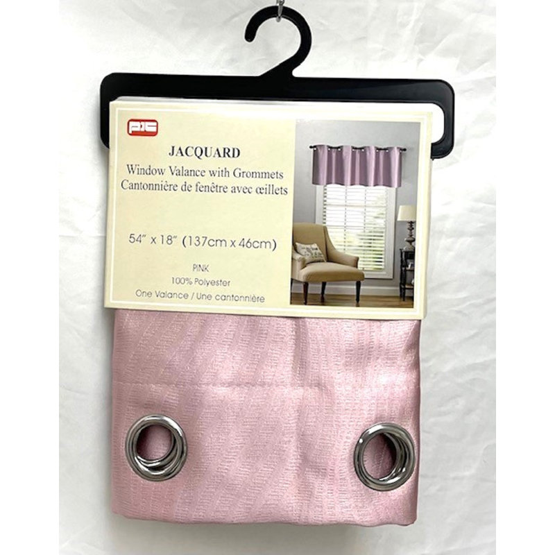 Cantonnière de couleur unie Artimon, Rose