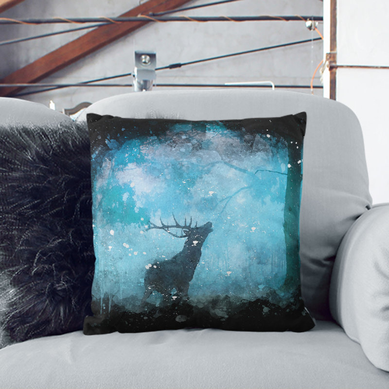 Square Throw Cushion, 55cm H x 55cm W x 20cm D, Black
