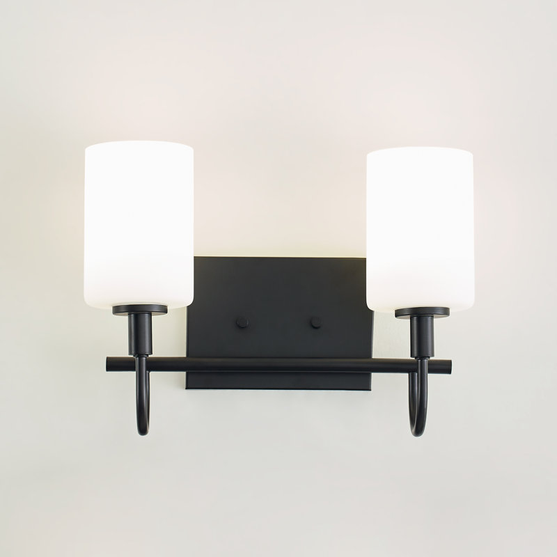 Two Light Wall / Bath, Midnight Black