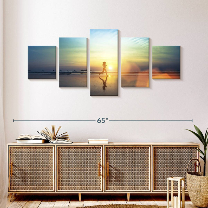Coucher de soleil couchant, H 24 po x l 55 po