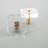 Clear Acrylic & Brass Rounded-edge Square Knob