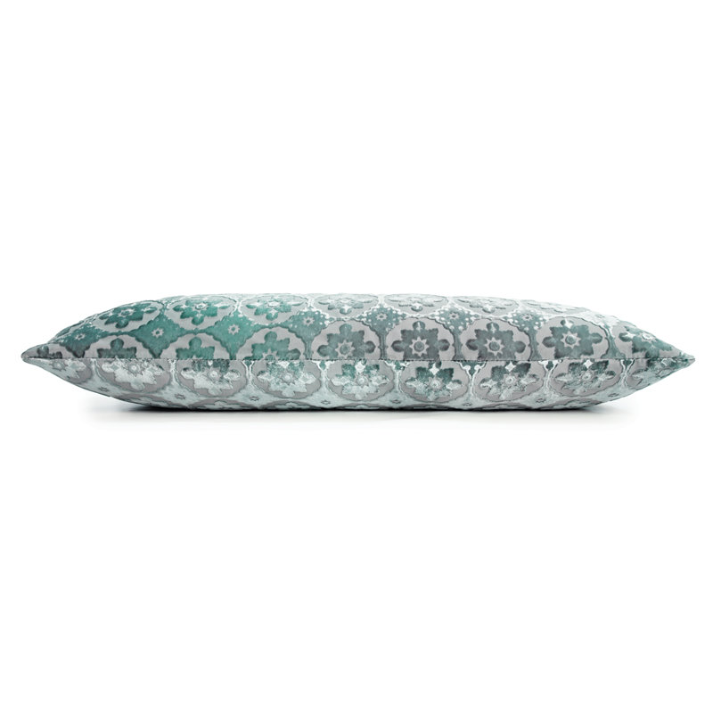 Small Moroccan Lumbar Pillow Cover & Insert, Jade, 12" x 24"