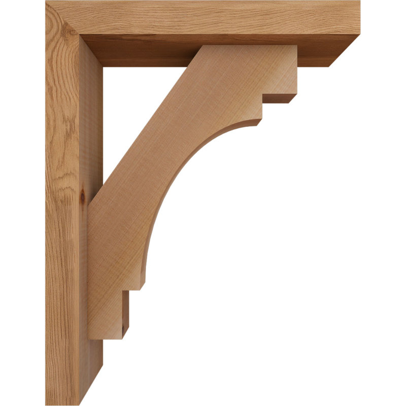 Support Merced Block avec support décalé, 18 x 14, Cèdre rouge occidental de l 3 1/2 po (lisse)