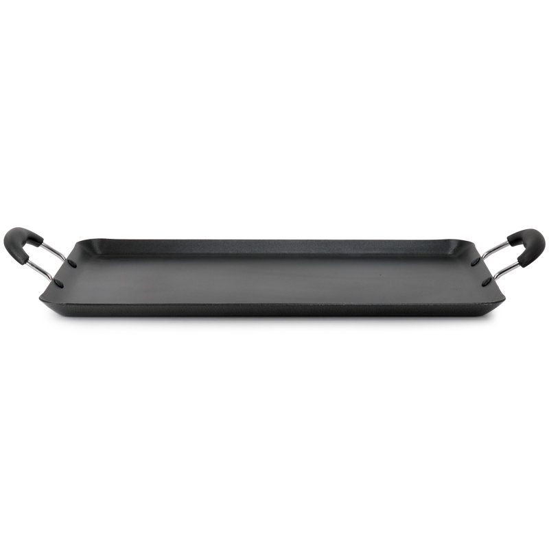 Plaque chauffante rectangulaire à double brûleur 19 x 11,6 pouces gris anthracite Oster Clairborne