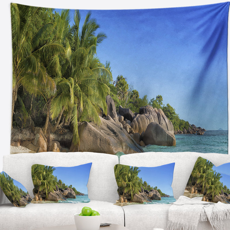 Polyester anse lazio praslin island tapisserie avec accessoires suspendus inclus, H 32 po x l 39 po