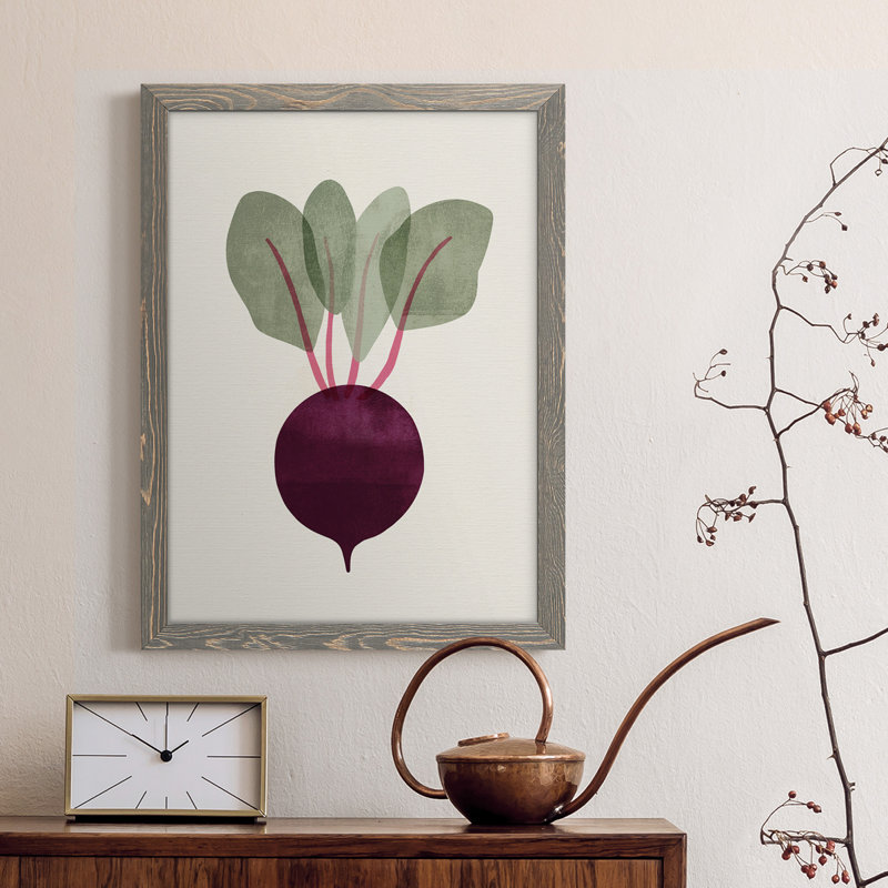 Organic Veg IX - reproduction d'art sur toile, H 23 po x l 32 po x P 1 po, Encadré gris