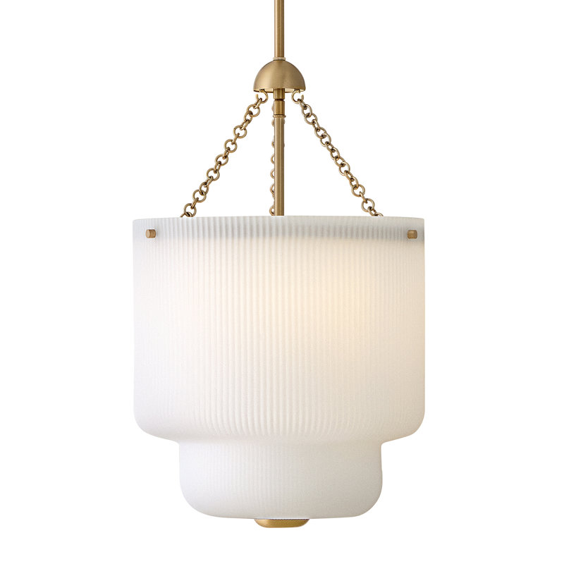 Hinkley Adella Medium Pendant, 20.75" H x 14" W x 14" D, Beige, 4 Lights