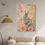 Art floral sur un lapin floral -1074492131-1074623872