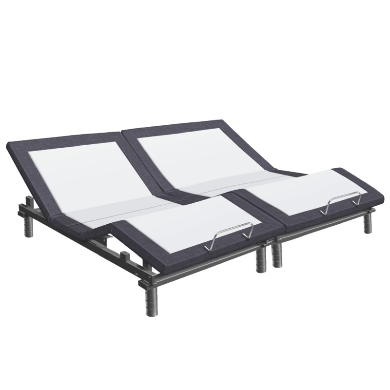Cariloha Classic Adjustable Base - 6" 9" 12" Adjustable Height - White, California Split King