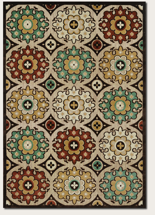 Tapis ivoire intérieur / extérieur Attura, Rectangle 2' x 3'7"