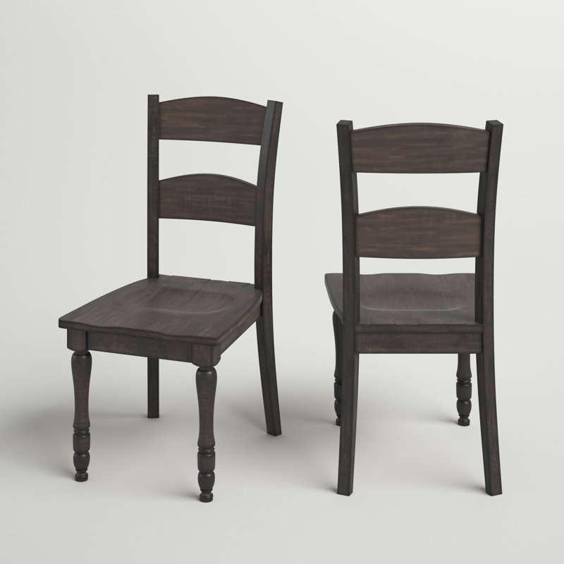 Karley 18'' H Pine Solid Wood Side Chair, Barnwood