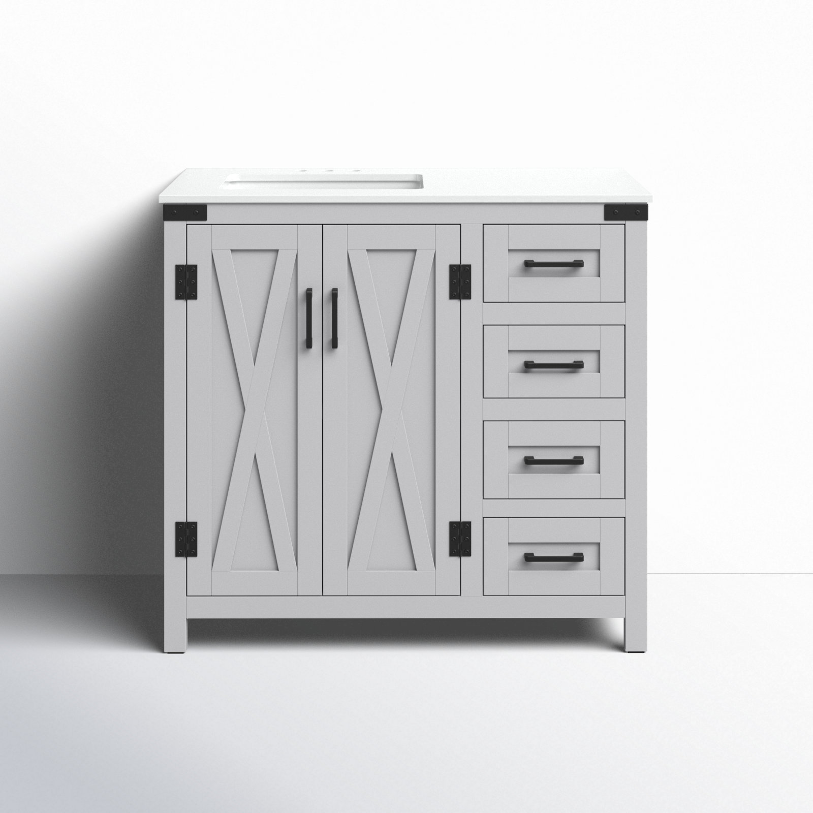 Slayton 36'' Single Bathroom Vanity, Gray