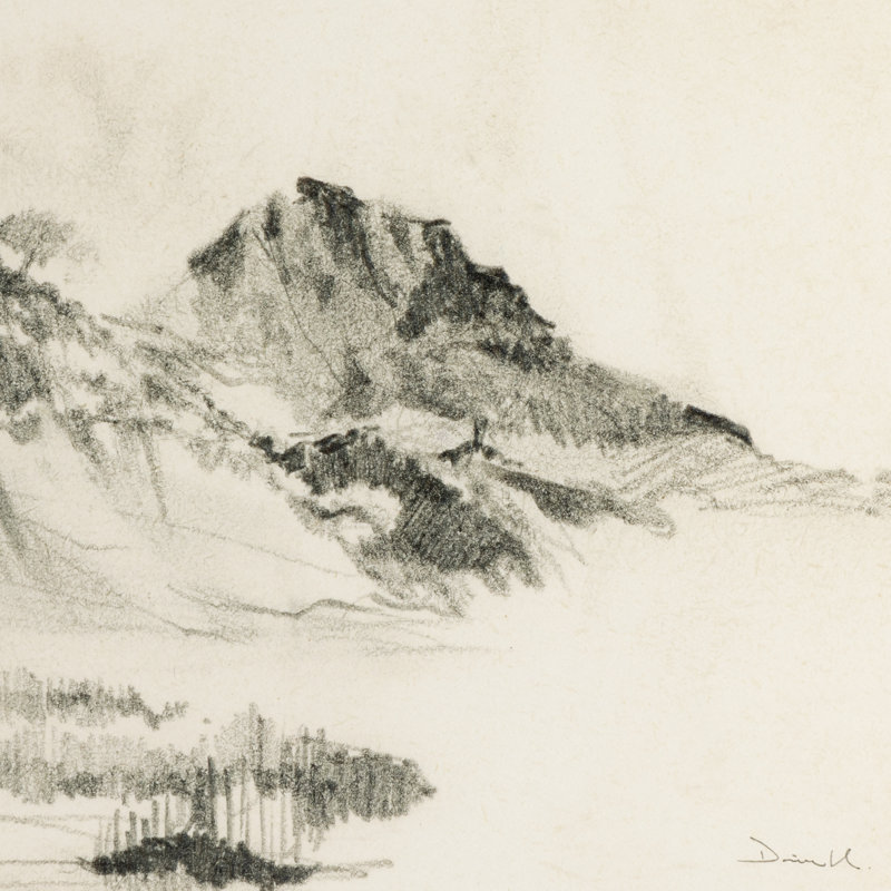 Land Sketch 2 Print by Dan Hobday, 32" H x 32" W x 1.5" D