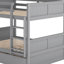Lit double superposé au dessus d'un lit double avec lit gigogne simple, blanc (ancien sku: LP000250AAK)-538428692