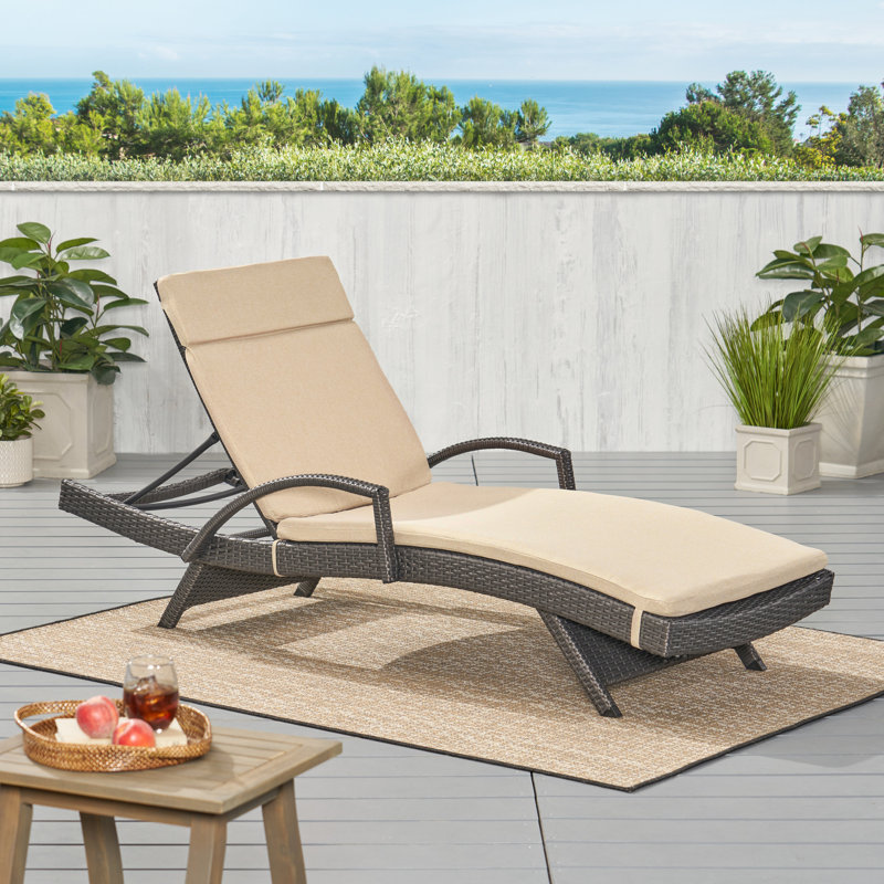 Coussin de dossier d'extérieur, Beige texturé, 1