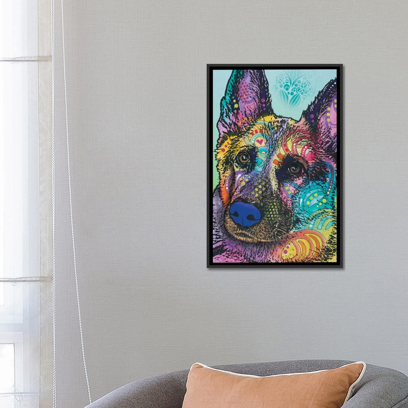 « reza », impression sur toile, H 26 po x l 18 po x P 1,5 po, Toile avec cadre noir, Pas de tapis