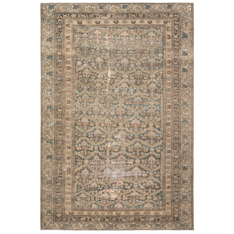 Tapis de couloir oriental vert Vibe par Bungalow Rose Bhavesh Powerloomed (3 pi x 8 pi)