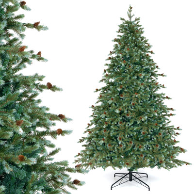 Arbre de Noël artificiel 8 pi avec 1226 branches et 410 lumières DEL blanc chaud