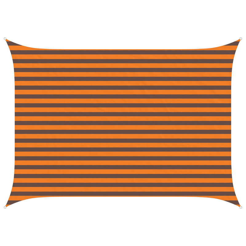 Vidaxl Sunshade Sail Oxford Fabric Rectangular Patio Shade Sunscreen Canopy, 2.5m W x 3.5m L, Orange/Brown