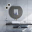 Miroir de salle de bain rond avec panneau blanc mat pour une réflexion claire et une mise en valeur de l'espace
