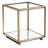 Flodie Mirrored Glass Top End Table