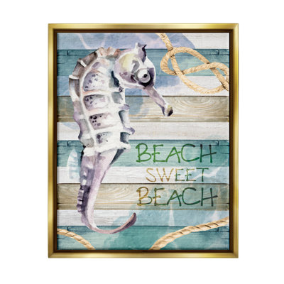" Sweet Beach Seahorse Nautical Rope "