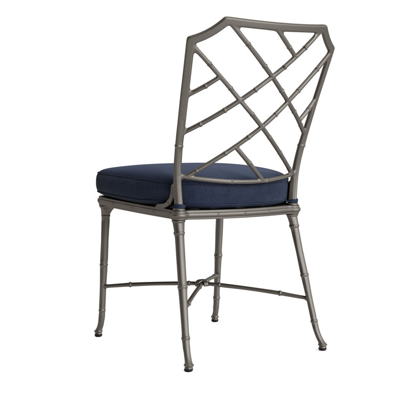 Calcutta Outdoor Dining Side Chair, Mica, Fusion Neptune, Navy