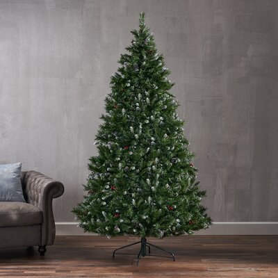 7' Frosted Green Spruce Artificial Christmas Tree with 450 Clear/White Lights -  The Holiday Aisle®, A68497C31A434ABEB5006CD23A7A9896