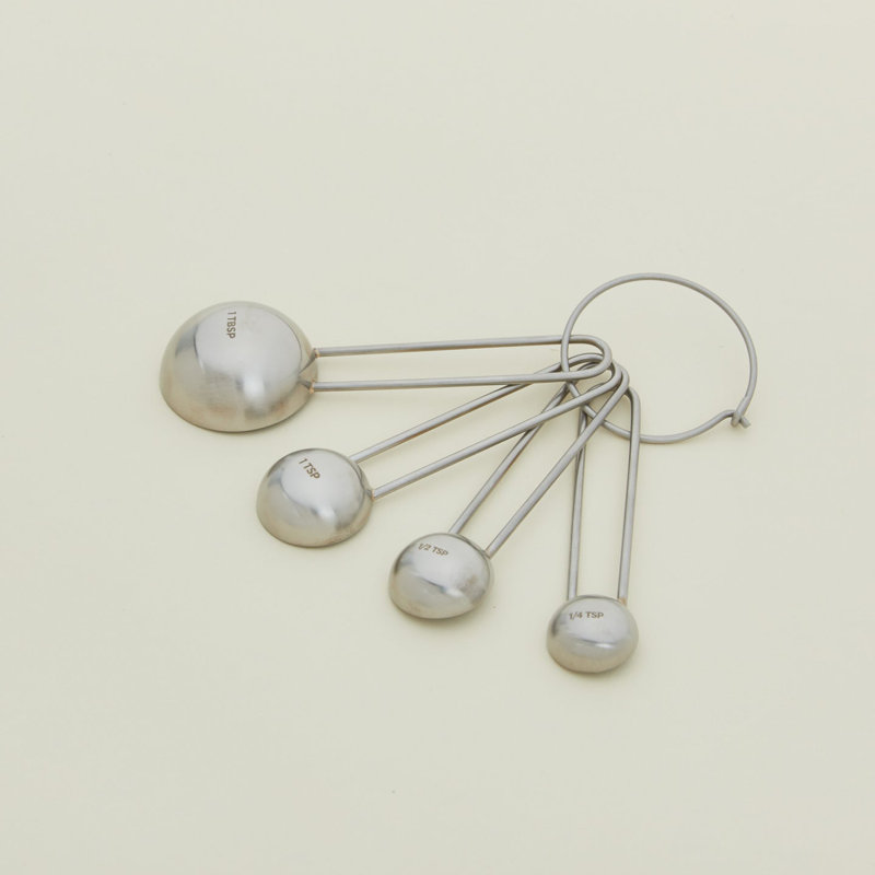 Simple Measuring Spoons, Silver