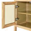 Buffet avec tablettes réglables et portes à pousser, armoire en bois naturel-1346700768