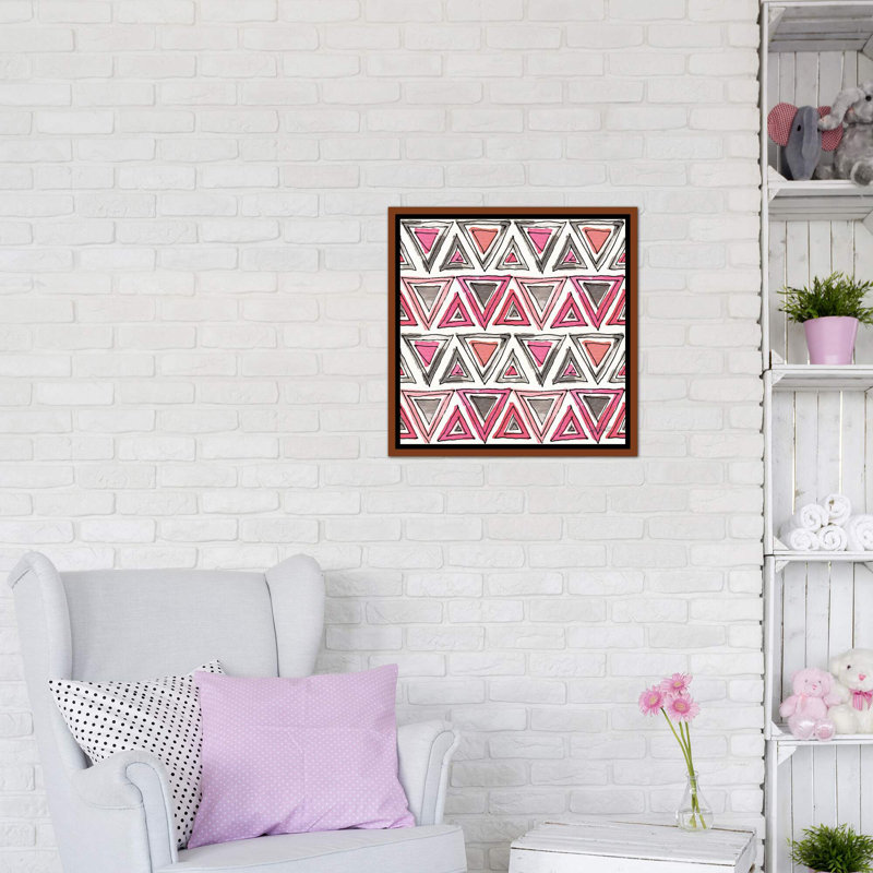 Art sur motif d’accents chic, H 26 po x l 26 po x P 1,5 po, Toile avec cadre en bois classique