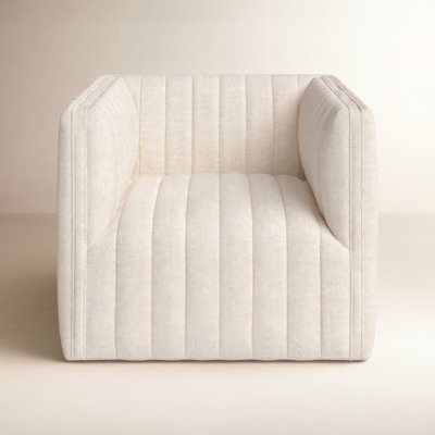 Brandt Genuine Leather Swivel Armchair