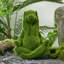 Lapin de Pâques en mousse avec motif de topiaire en forme de lapin vert-1436109993