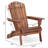 Set of 2 Solid Wood Folding Adirondack Chairs, Outdoor Patio Chairs with Embossed Wood Grain, Weather-Resistant Fire Pit Chairs with Wide Armrests for Backyard, Porch, Lawn & Deck-1828172834