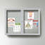 Babillard fermé en vinyle 3 portes avec cadre en satin Ghent-11138446-11138447-11138444