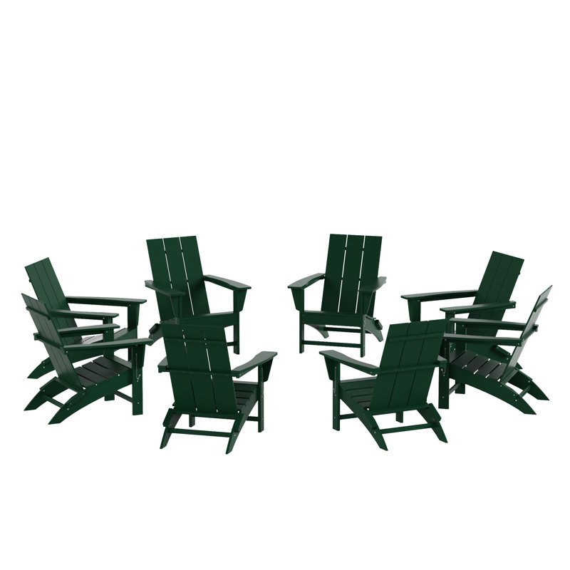 Ensemble de chaises Adirondack pliables Joubert, Vert foncé