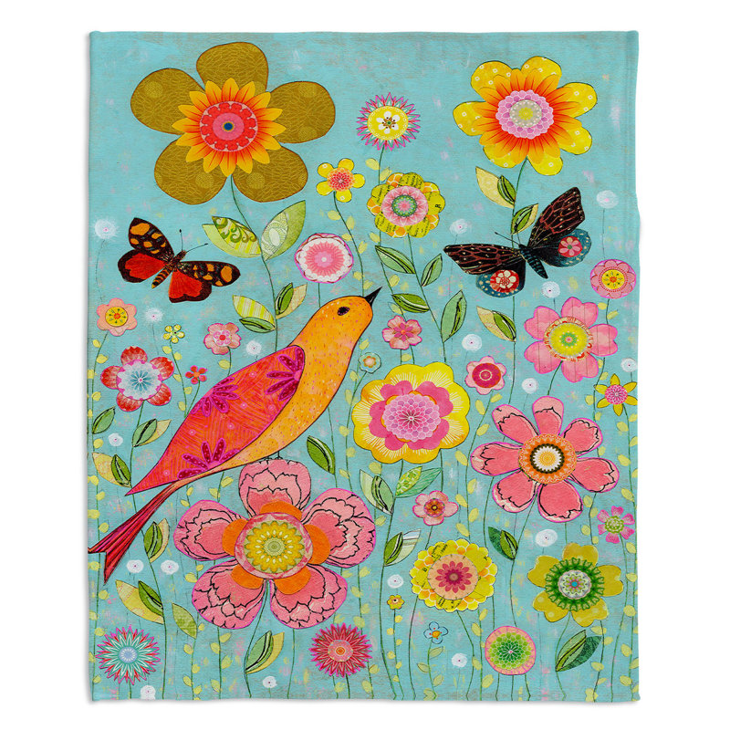 Hand Woven Throw Blanket, 51" W x 60" L